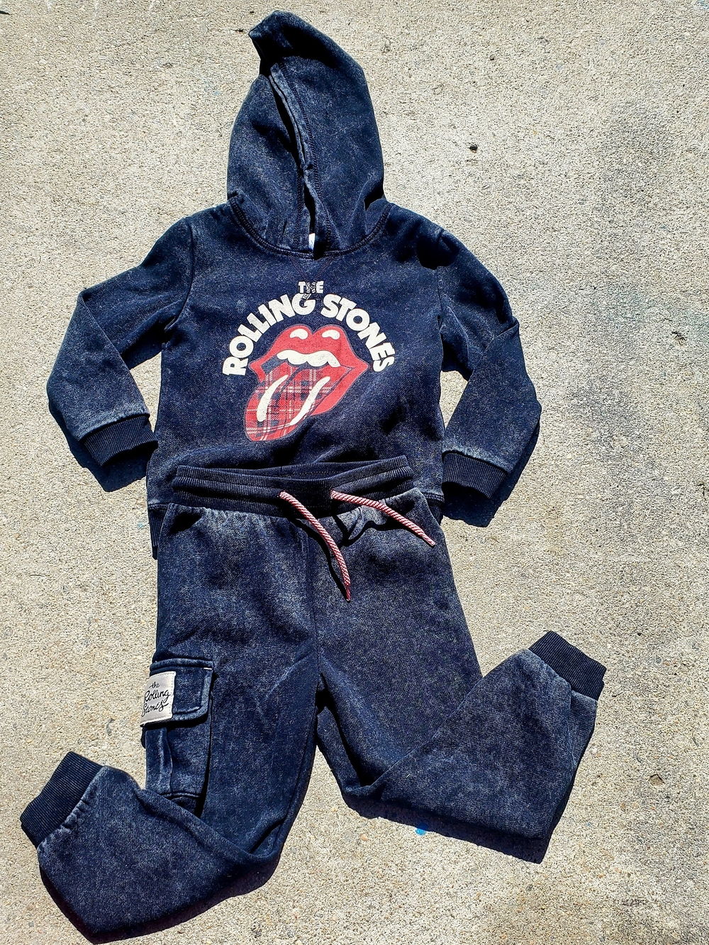 Little Kids Rolling Stones Hoodie & Joggers Set
